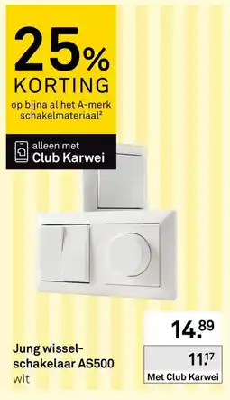 Karwei Jung wissel-schakelaar AS500 aanbieding
