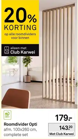 Karwei Roomdivider Opti aanbieding