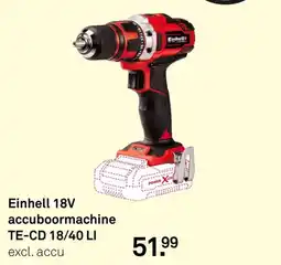 Karwei Einhell 18v accuboormachine aanbieding