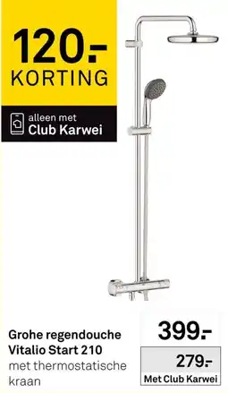 Karwei Grohe regendouche Vitalio Start 210 aanbieding