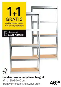 Karwei Handson zwaar metalen opbergrek aanbieding