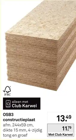 Karwei OSB3 constructieplaat aanbieding