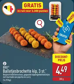 ALDI BBQ Balletjesbrochette Kip aanbieding