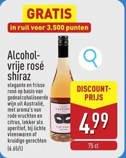 ALDI Alcohol Vrije Rosé Shiraz aanbieding