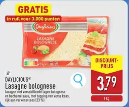ALDI Daylicious Lasagne Bolognese aanbieding