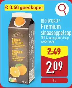 ALDI rio d'oro Premium Sinaasappelsap aanbieding