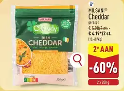 ALDI Milsani Cheddar Geraspt aanbieding