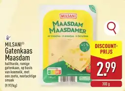 ALDI Milsani Gatenkaas Maasdam aanbieding
