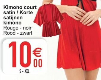 Kimono court satin/ Korte satijnen kimono