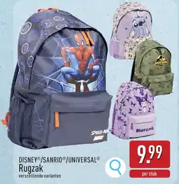 ALDI Disney / Sanrio / Universal Rugzak aanbieding