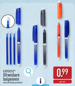 ALDI Expertiz Uitwisbare Balpennen aanbieding