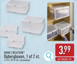ALDI Home Creation Opbergboxen, 1 of 2 st. aanbieding