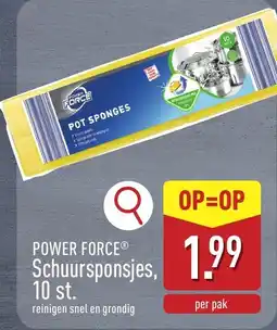 ALDI Power Force Schuursponsjes aanbieding