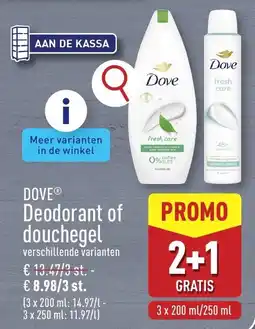 ALDI Dove Deodorant of Douchegel aanbieding
