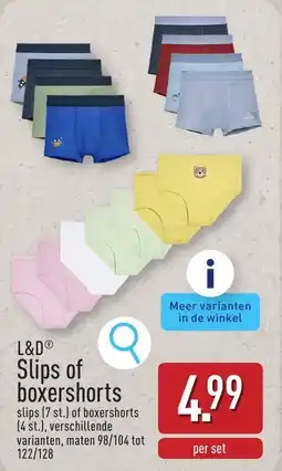 ALDI L&D Slips of Boxershorts aanbieding
