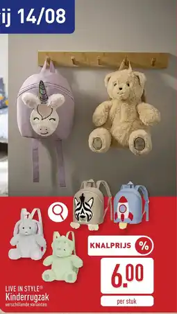 ALDI Live in Style Kinderrugzak aanbieding