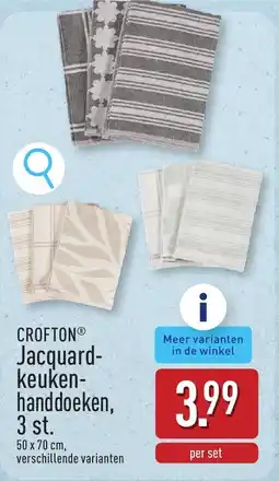ALDI Crofton Jacquard Keukenhanddoeken aanbieding