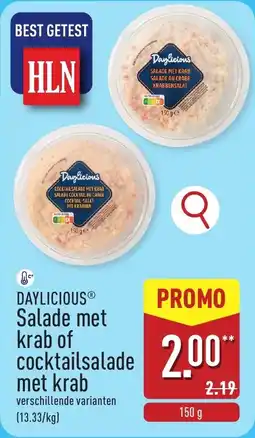 ALDI Daylicious Salade met Krab of Cocktailsalade met Krab aanbieding