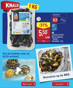 ALDI Golden Seafood Verse Zeeuwse "Jumbo" mosselen aanbieding