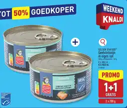 ALDI Golden Seafood Geelvintonijn in Eigen Nat aanbieding