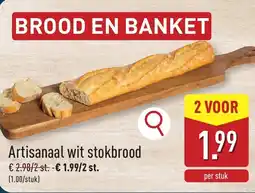 ALDI Artisanaal wit stokbrood aanbieding