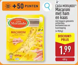 ALDI Casa Morando Macaroni met ham en kaas aanbieding