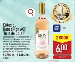 ALDI Côtes du Roussillon AOP Brin de Soleil aanbieding