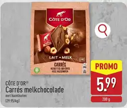 ALDI Côte D'Or Carrés Melkchocolade aanbieding