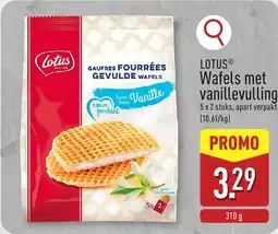 ALDI Lotus Wafels met Vanillevulling aanbieding
