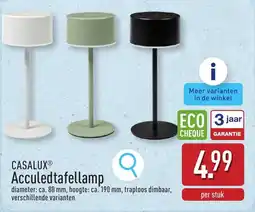 ALDI Casalux Acculedtafellamp aanbieding