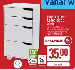 ALDI Home Creation Ladeblok op Wielen aanbieding