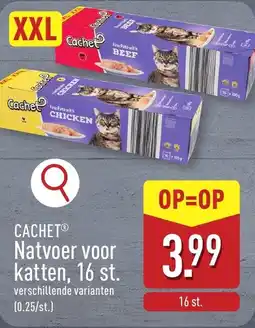 ALDI CACHET Natvoer voor katten, 16 st aanbieding