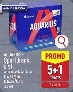 ALDI AQUARIUS Sportdrank, 6'st aanbieding