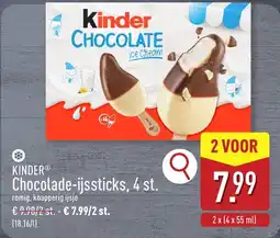 ALDI KINDER Chocolade-ijssticks, 4 st aanbieding