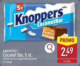 ALDI KNOPPERS Coconut Bar, 5 st aanbieding