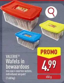 ALDI VALERIE Wafels in bewaardoos aanbieding