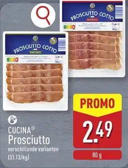 ALDI CUCINA Prosciutto aanbieding