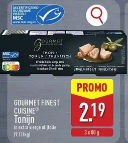 ALDI GOURMET FINEST CUISINE Tonijn aanbieding