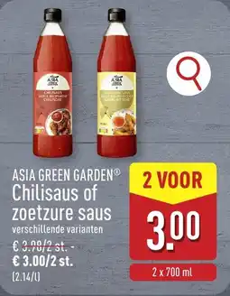 ALDI ASIA GREEN GARDEN Chilisaus of zoetzure saus aanbieding