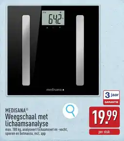 ALDI MEDISANA Weegschaal met lichaamsanalyse aanbieding