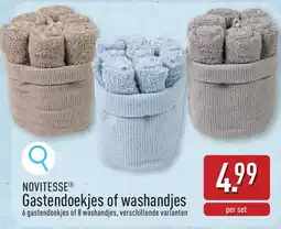 ALDI NOVITESSE Gastendoekjes of washandjes aanbieding