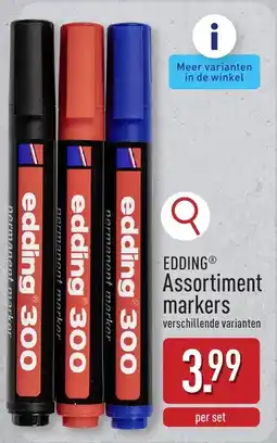 ALDI EDDING Assortiment markers aanbieding