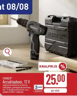 ALDI FERREX Accuklopboor, 12 V aanbieding