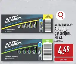 ALDI ACTIV ENERGY Alkaline- batterijen, 20 st. aanbieding