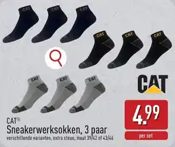 ALDI CAT Sneakerwerksokken, 3 paar aanbieding