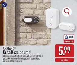 ALDI AMBIANO Draadloze deurbel aanbieding