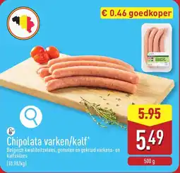 ALDI Chipolata varken/kalf aanbieding