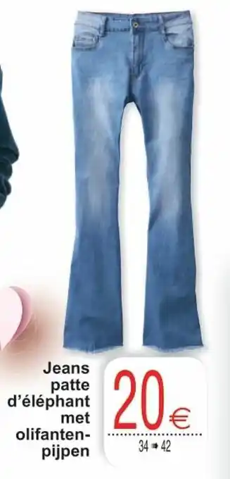 Cora Jeans patte d'elephant met olifanten- pijpen aanbieding