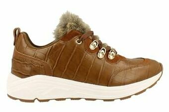 Berca Shoes Dozo Veterschoen Dames Trend Bergsluiting - Cognac aanbieding