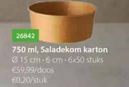 Bidfood Saladekom karton aanbieding